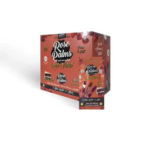BOX OF ROSE PALM RED VELVET SLIM SIZE