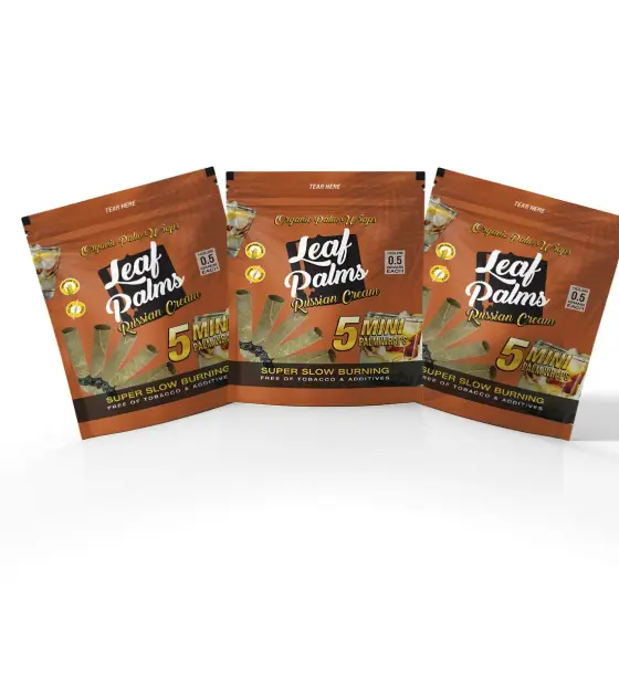 3 PACKS LEAF PALMS MINI SIZE RUSSIAN CREAM "15 COUNT"