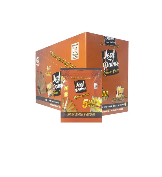 BOX OF LEAF PALMS MINI RUSSIAN CREAM "100 COUNT"