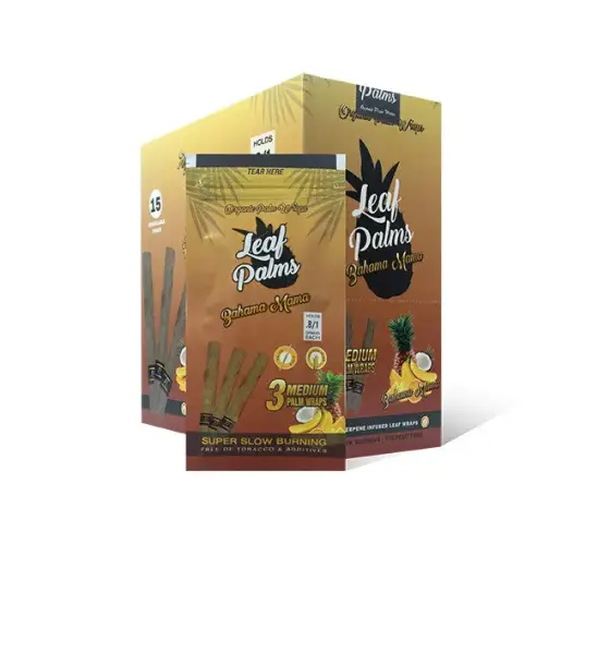 BOX OF LEAF PALMS BAHAMA MAMA SLIM SIZE "45 COUNT"