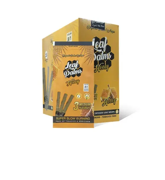 BOX OF LEAF PALMS HONEY SLIM SIZE "45 COUNT"