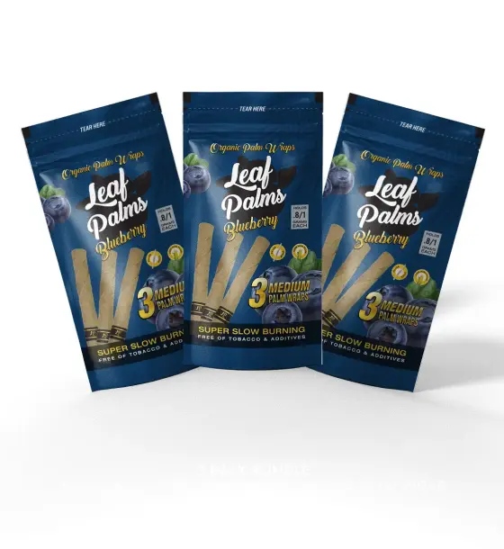 3 PACK LEAF PALMS BLUEBERRY SLIM SIZE