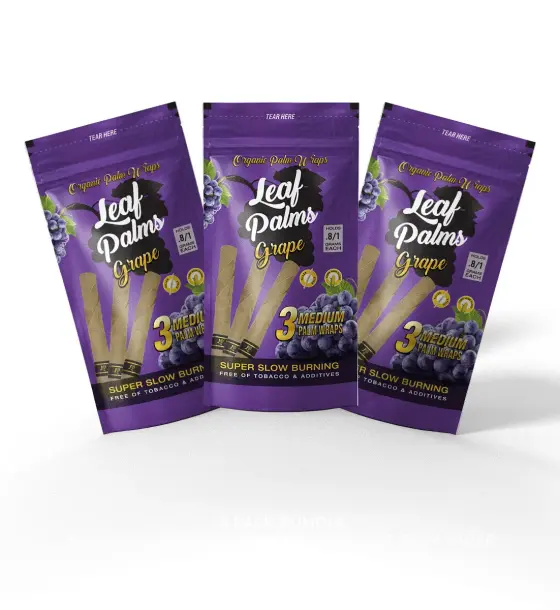 3 PACK LEAF PALMS GRAPE SLIM SIZE