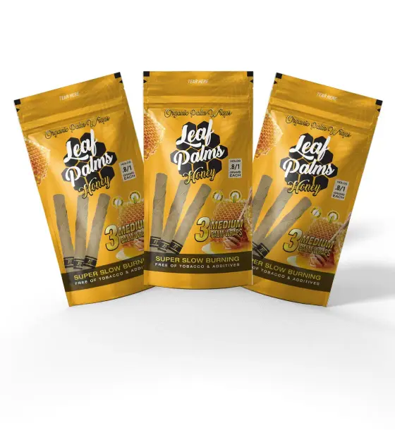 3 PACK LEAF PALMS HONEY SLIM SIZE