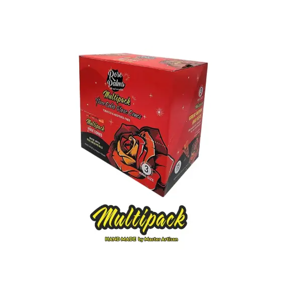 BOX of MULTIPACK MIX COLORED NATURAL ROSE CONES