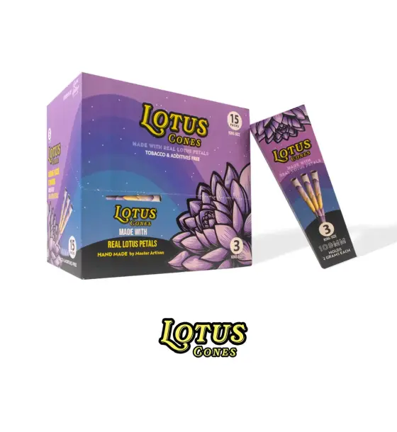LOTUS CONES DISPLAY BOX - REAL LOTUS PETAL CONES