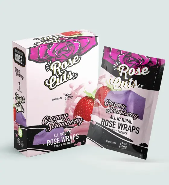 "BOX" PURPLE CREAMY STRAWBERRY ROSECUTS WRAPS