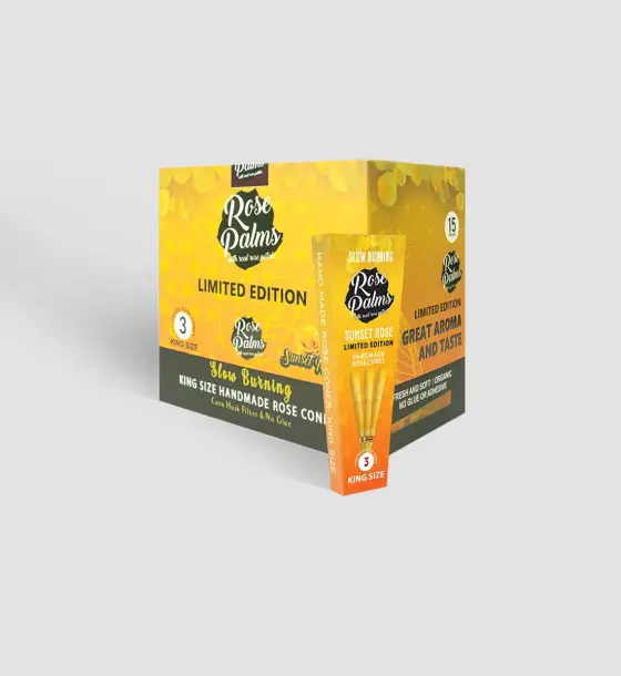 BOX SUNSET YELLOW ROSE CONES
