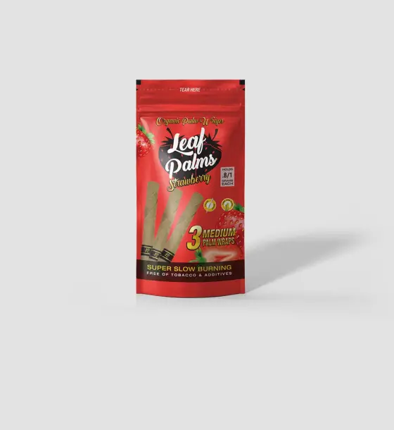 LEAF PALMS MEDIUM STRAWBERRY