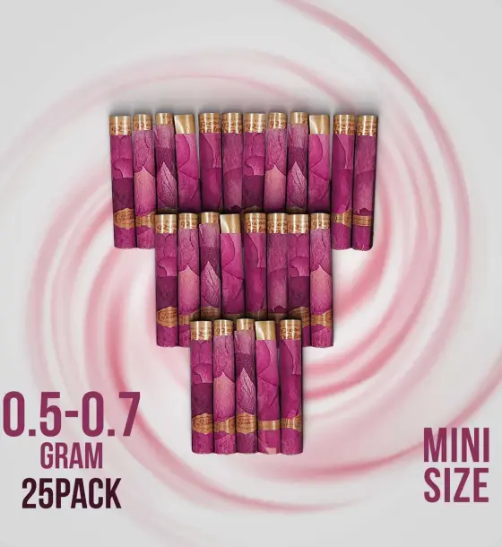 Real Rose Mini Pre-Rolled Tubes Bulk – 25 Tubes Creamy Strawberry