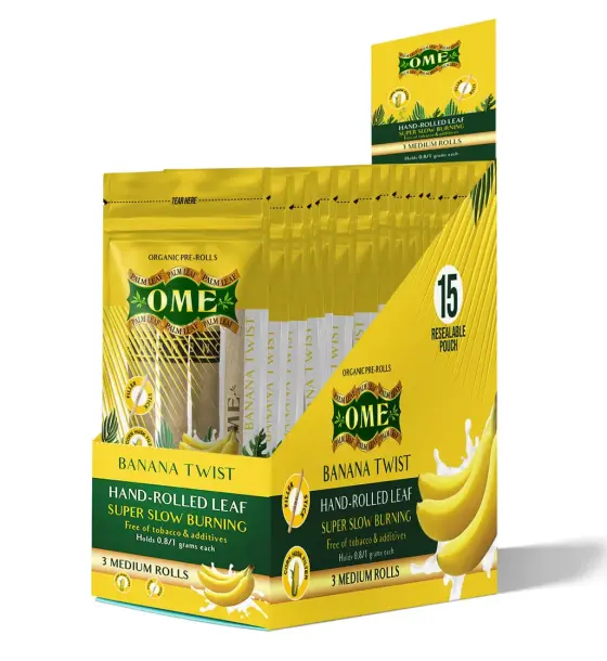 Box of 45 MEDIUM Wraps - Banana Twist Flavor
