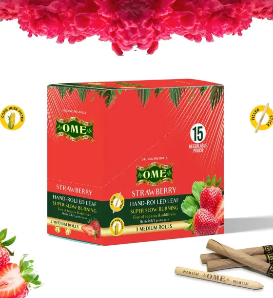 Box of 45 MEDIUM Wraps - Strawberry Flavor